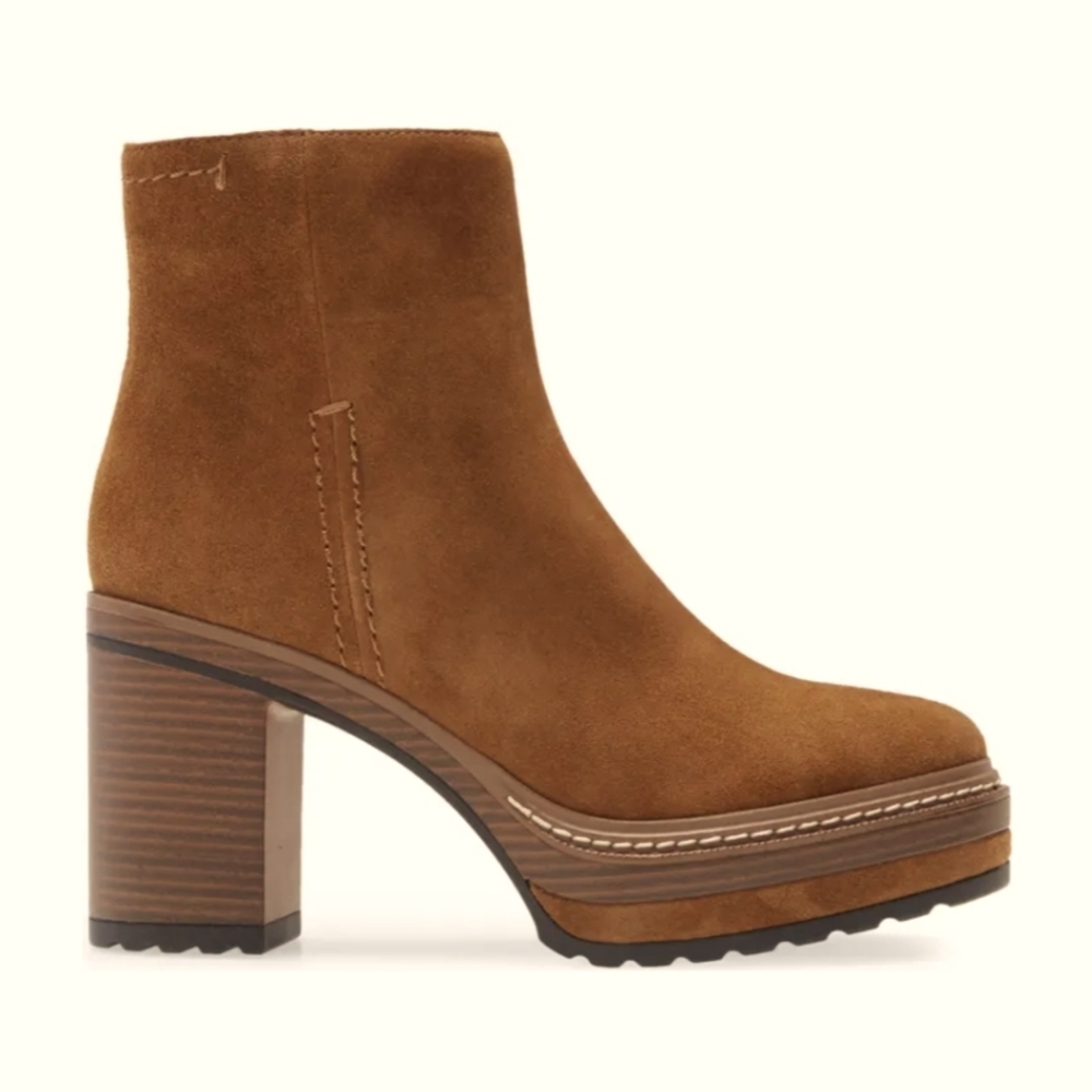 Steven Madden Suede Blocked Heel Bootie 10